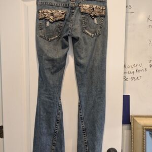 Super Rare Snakeskin True Religion Joeys Distressed Jeans